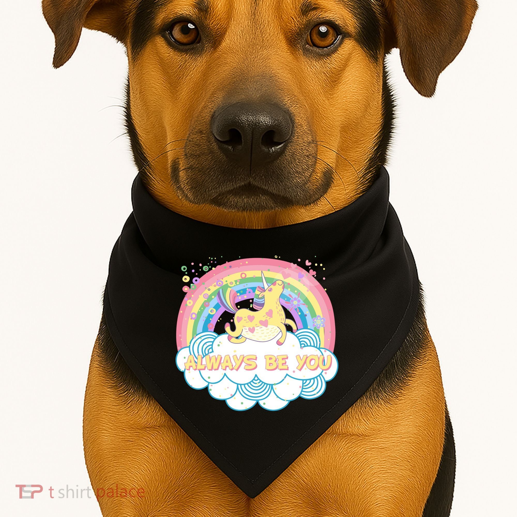 Always Be You Unicorn Rainbow USA-Made Doggie Bandana