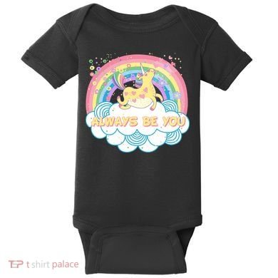 Always Be You Unicorn Rainbow Baby Bodysuit