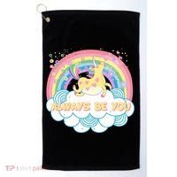 Always Be You Unicorn Rainbow Golf Towel thumb 0