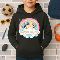 Always Be You Unicorn Rainbow Kids Hoodie thumb 2
