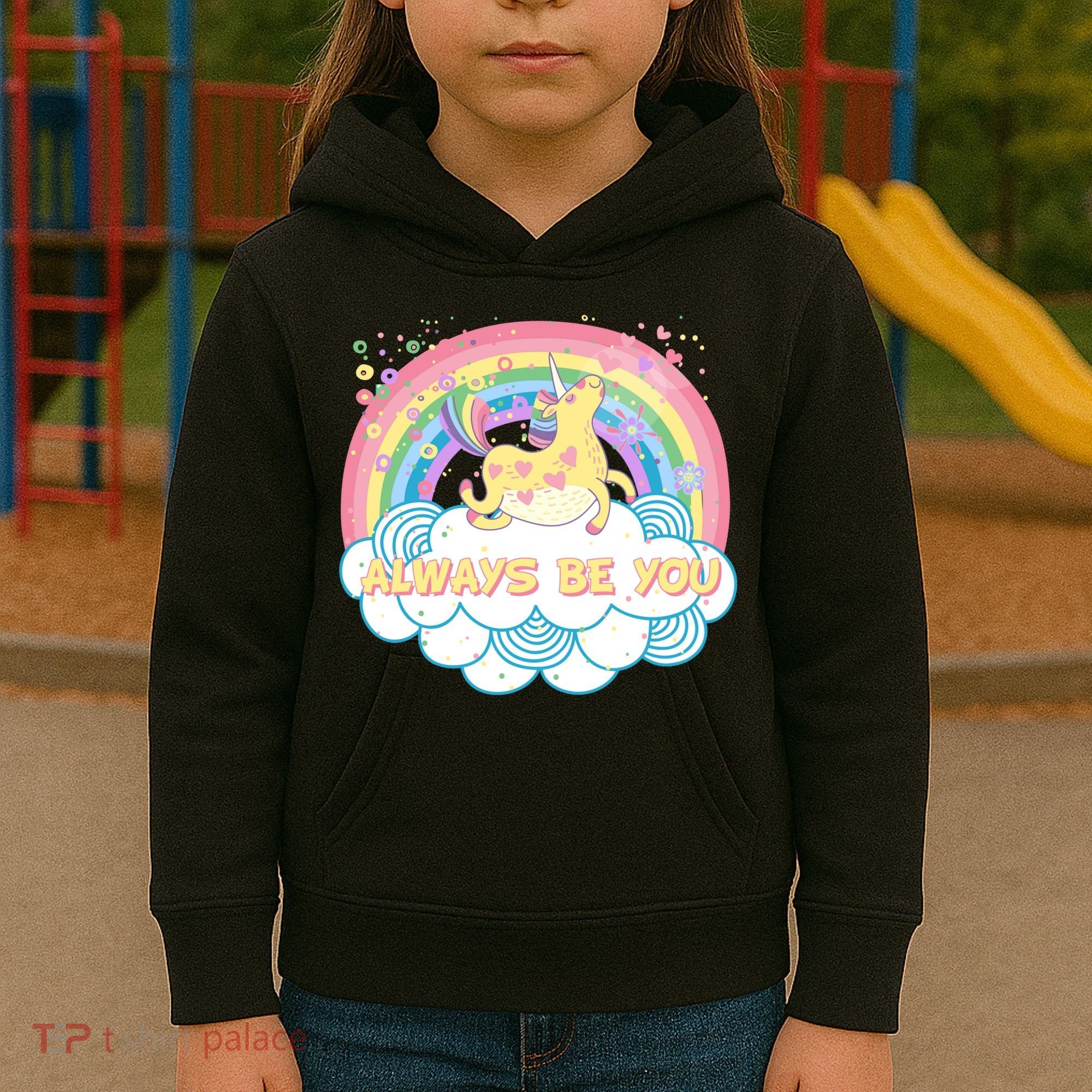 Always Be You Unicorn Rainbow Kids Hoodie