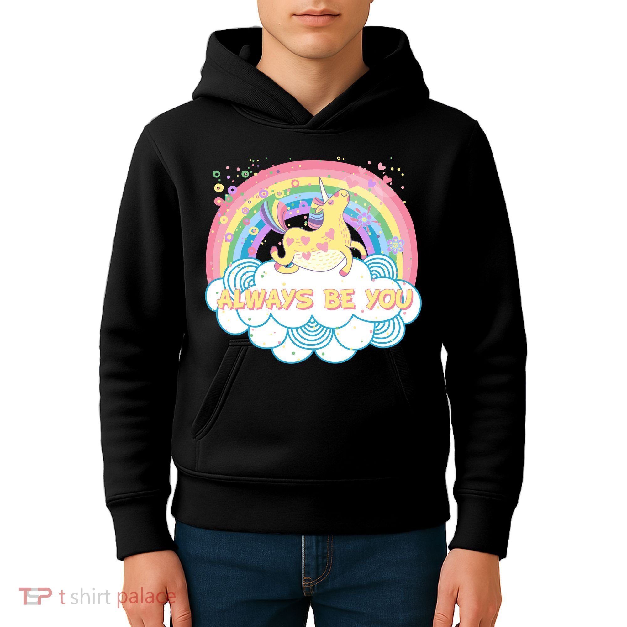 Always Be You Unicorn Rainbow Kids Hoodie