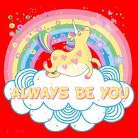 Always Be You Unicorn Rainbow Santa Hat thumb 1