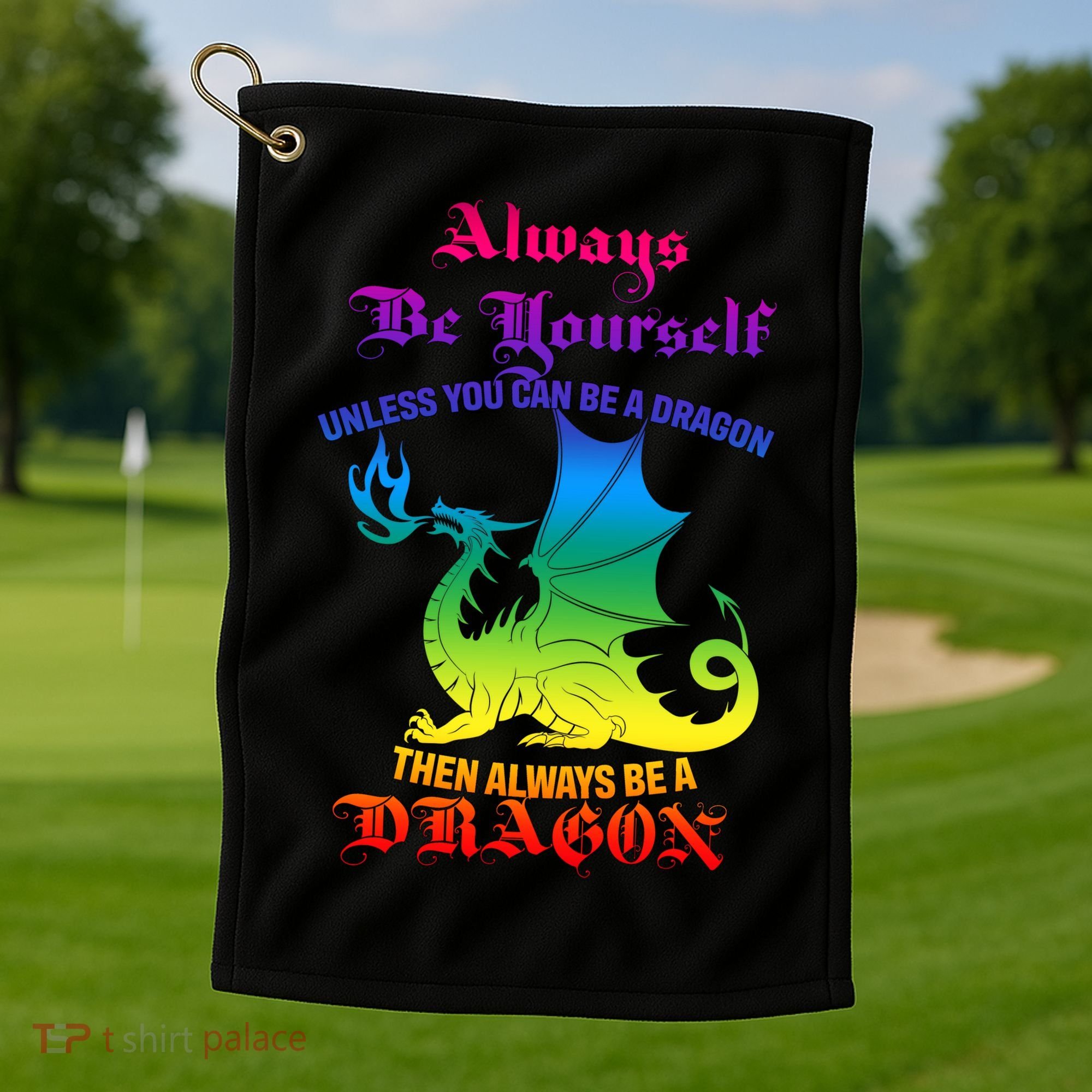 Always Be Yourself Unless You Can Be A Dragon  Golf Towel