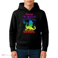 Always Be Yourself Unless You Can Be A Dragon  Kids Hoodie thumb 4