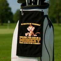 Always Be Yourself Unless You Can Be A Monkey Golf Towel thumb 2