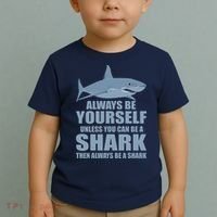 Always Be Yourself Unless You Can Be A Shark Funny Toddler T-Shirt thumb 2