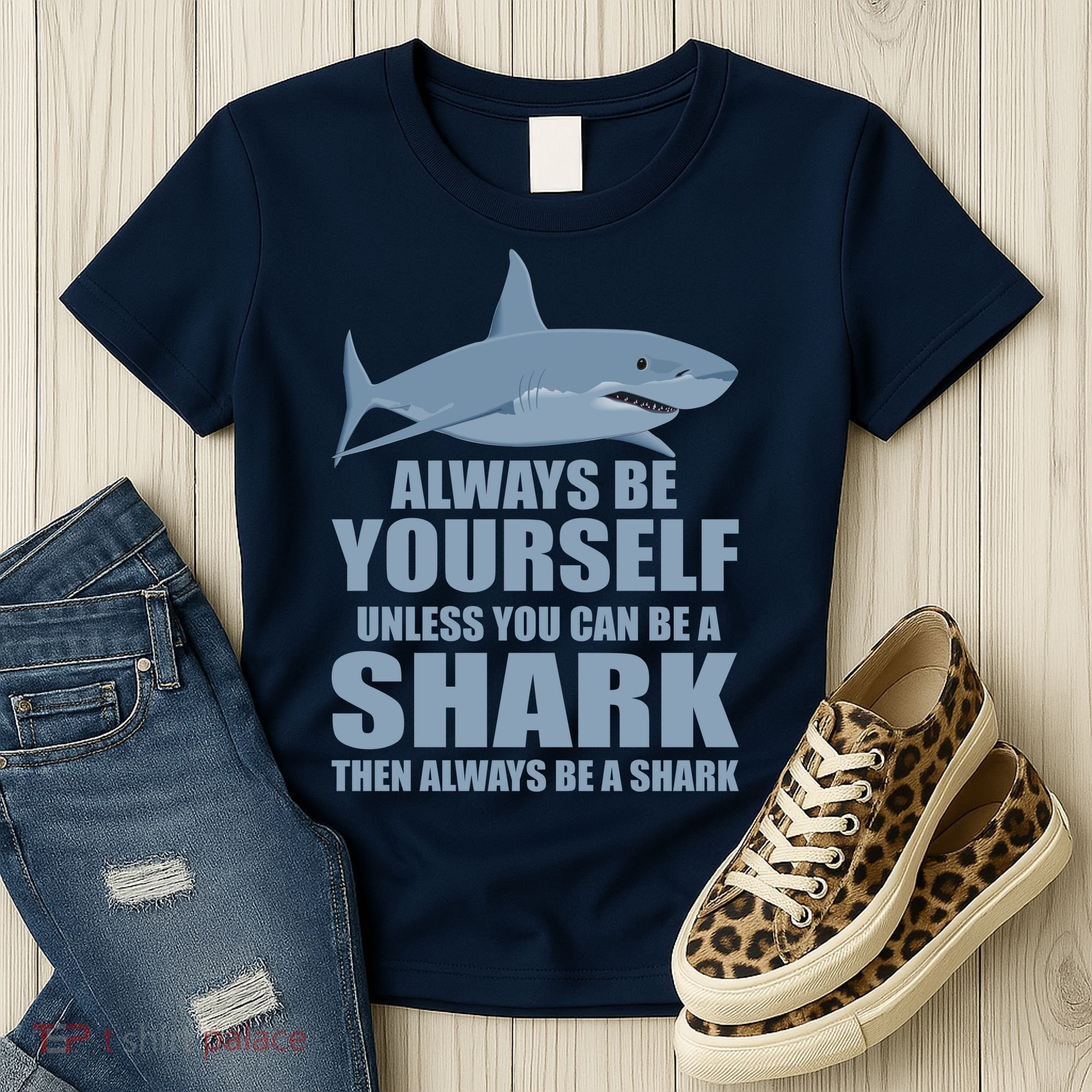 Always Be Yourself Unless You Can Be A Shark Funny Women's T-Shirt