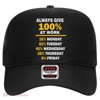 Always Give A 100% At Work Funny Hat thumb 0