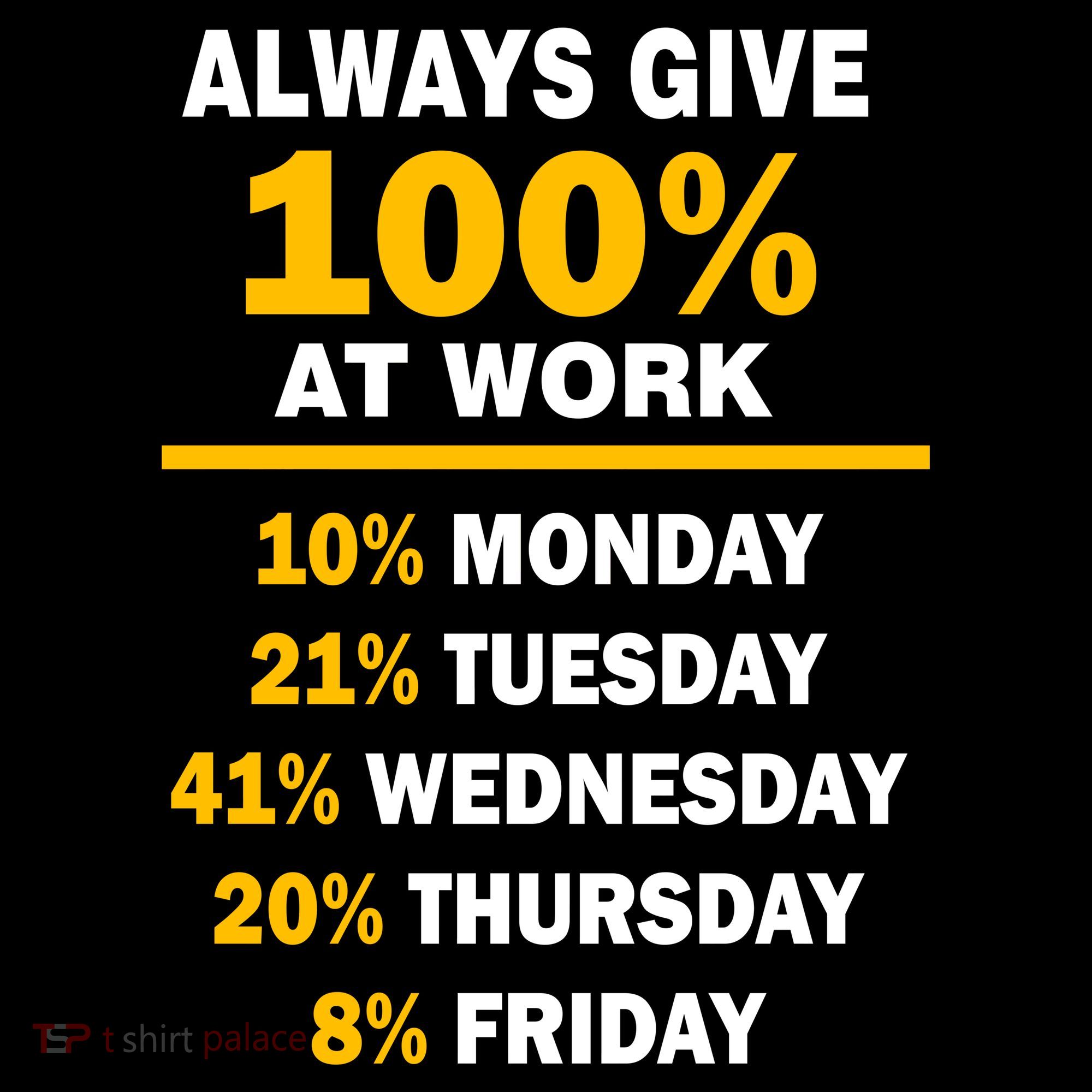 Always Give A 100% At Work Funny Tote Bag