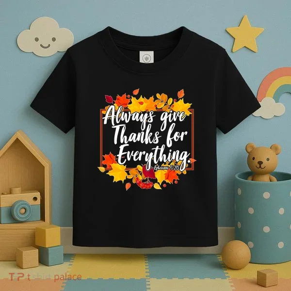 Always Give Thanks for Everything Ephesians 5:20 Toddler T-Shirt
