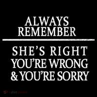 Always Remember She's Rights Your Wrong And Sorry  Backpack thumb 2