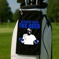 Always Save The Beers Funny Golf Towel thumb 2