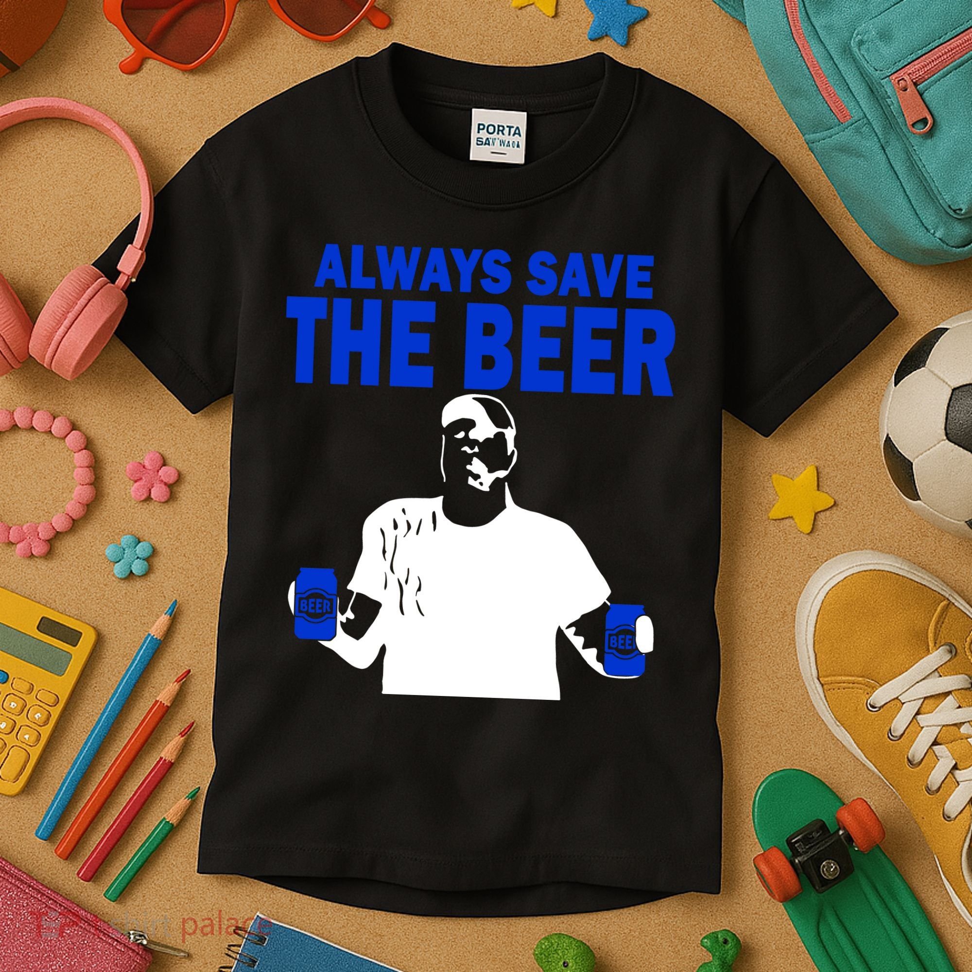 Always Save The Beers Funny Kids T-Shirt