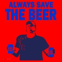 Always Save The Beers Funny Santa Hat thumb 1