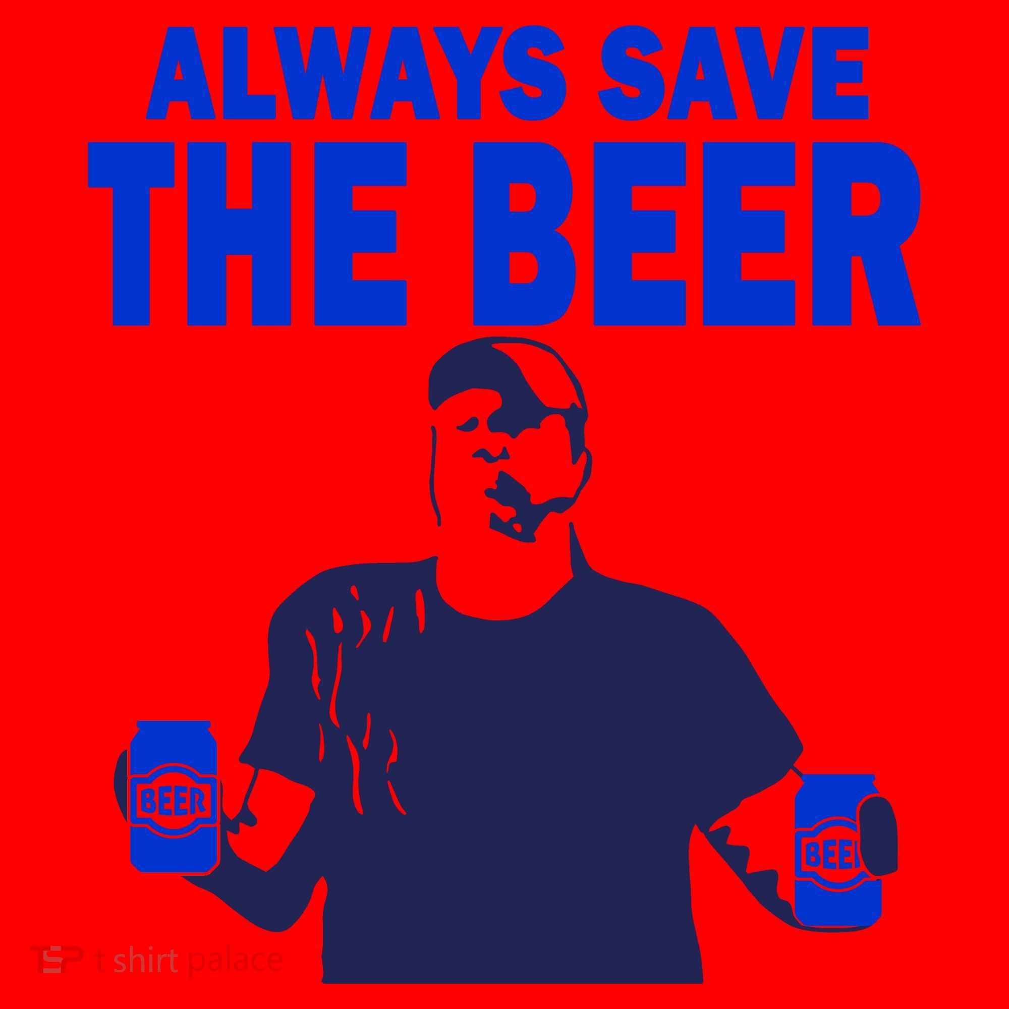 Always Save The Beers Funny Santa Hat