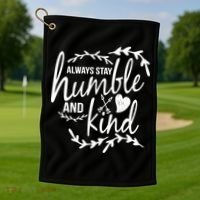 Always Stay Kind Humble Anti-Bullying Golf Towel thumb 1