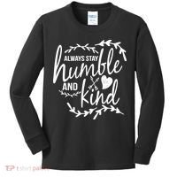 Always Stay Kind Humble Anti-Bullying Kids Long Sleeve Shirt thumb 0