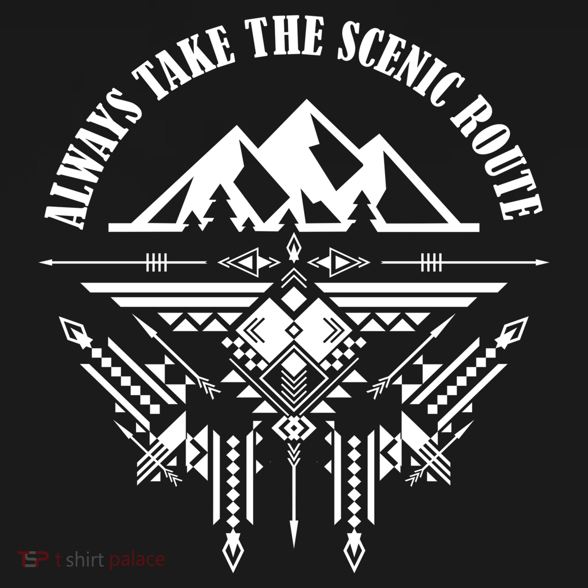 Always Take The Scenic Route Button