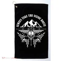 Always Take The Scenic Route Golf Towel thumb 0