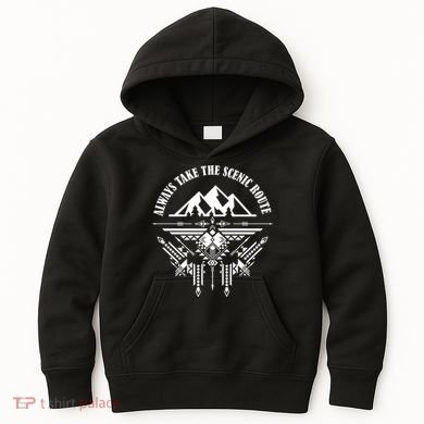Always Take The Scenic Route Kids Hoodie