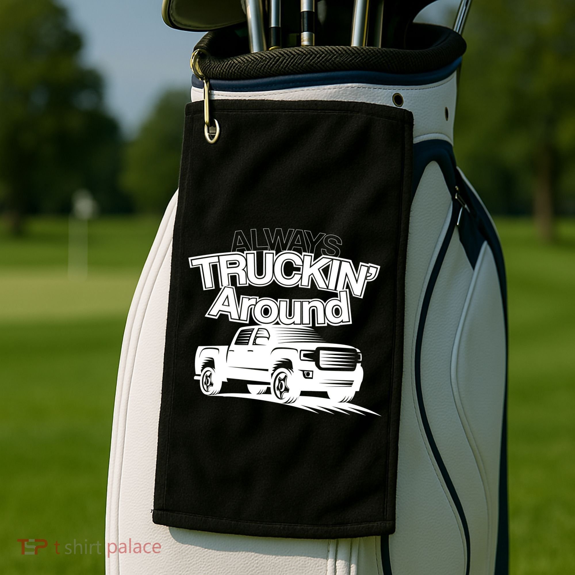 Always Truckin' Around Golf Towel