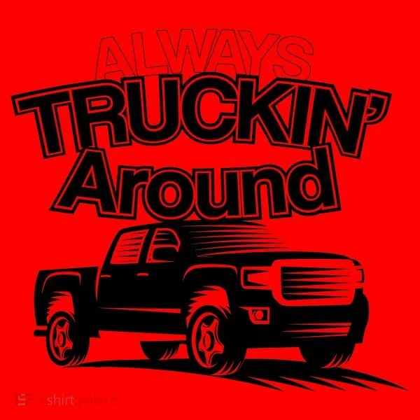 Always Truckin' Around Santa Hat