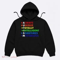Always Unique Totally Intelligent Sometime Mysterious Hoodie thumb 0