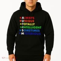 Always Unique Totally Intelligent Sometime Mysterious Hoodie thumb 2