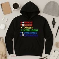 Always Unique Totally Intelligent Sometime Mysterious Hoodie thumb 3