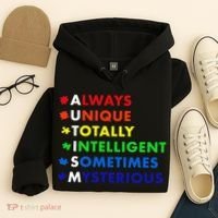 Always Unique Totally Intelligent Sometime Mysterious Hoodie thumb 4