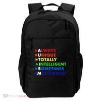 Always Unique Totally Intelligent Sometime Mysterious Backpack thumb 0
