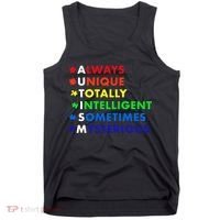 Always Unique Totally Intelligent Sometime Mysterious Tank Top thumb 0
