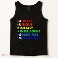 Always Unique Totally Intelligent Sometime Mysterious Tank Top thumb 2