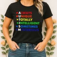 Always Unique Totally Intelligent Sometime Mysterious Women's T-Shirt thumb 2