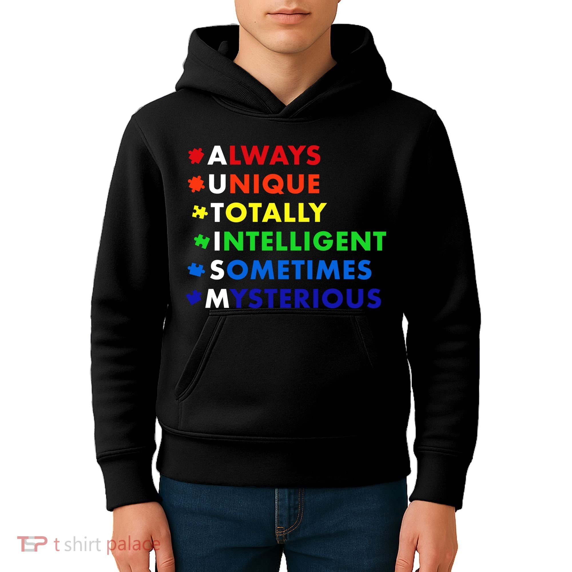 Always Unique Totally Intelligent Sometime Mysterious Kids Hoodie