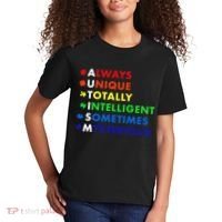 Always Unique Totally Intelligent Sometime Mysterious Kids T-Shirt thumb 2