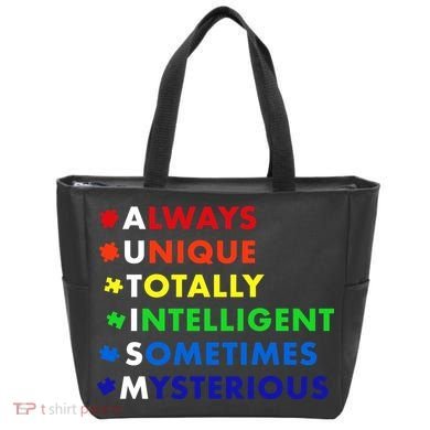Always Unique Totally Intelligent Sometime Mysterious Tote Bag