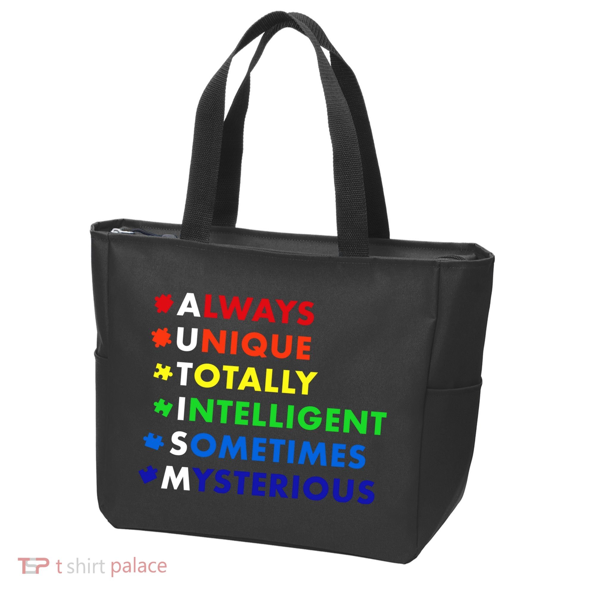Always Unique Totally Intelligent Sometime Mysterious Tote Bag