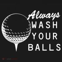 Always Wash Your Balls Funny Golfing USA-Made Doggie Bandana thumb 2