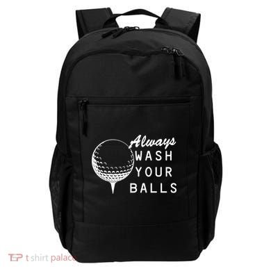 Always Wash Your Balls Funny Golfing Backpack