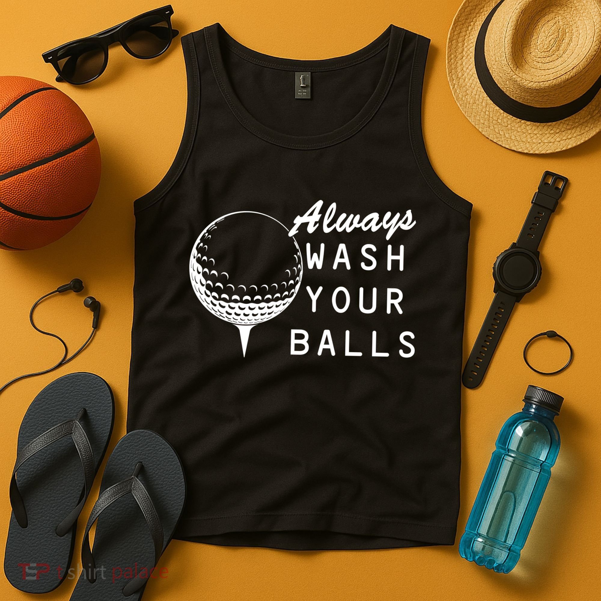 Always Wash Your Balls Funny Golfing Tank Top