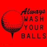 Always Wash Your Balls Funny Golfing Santa Hat thumb 1