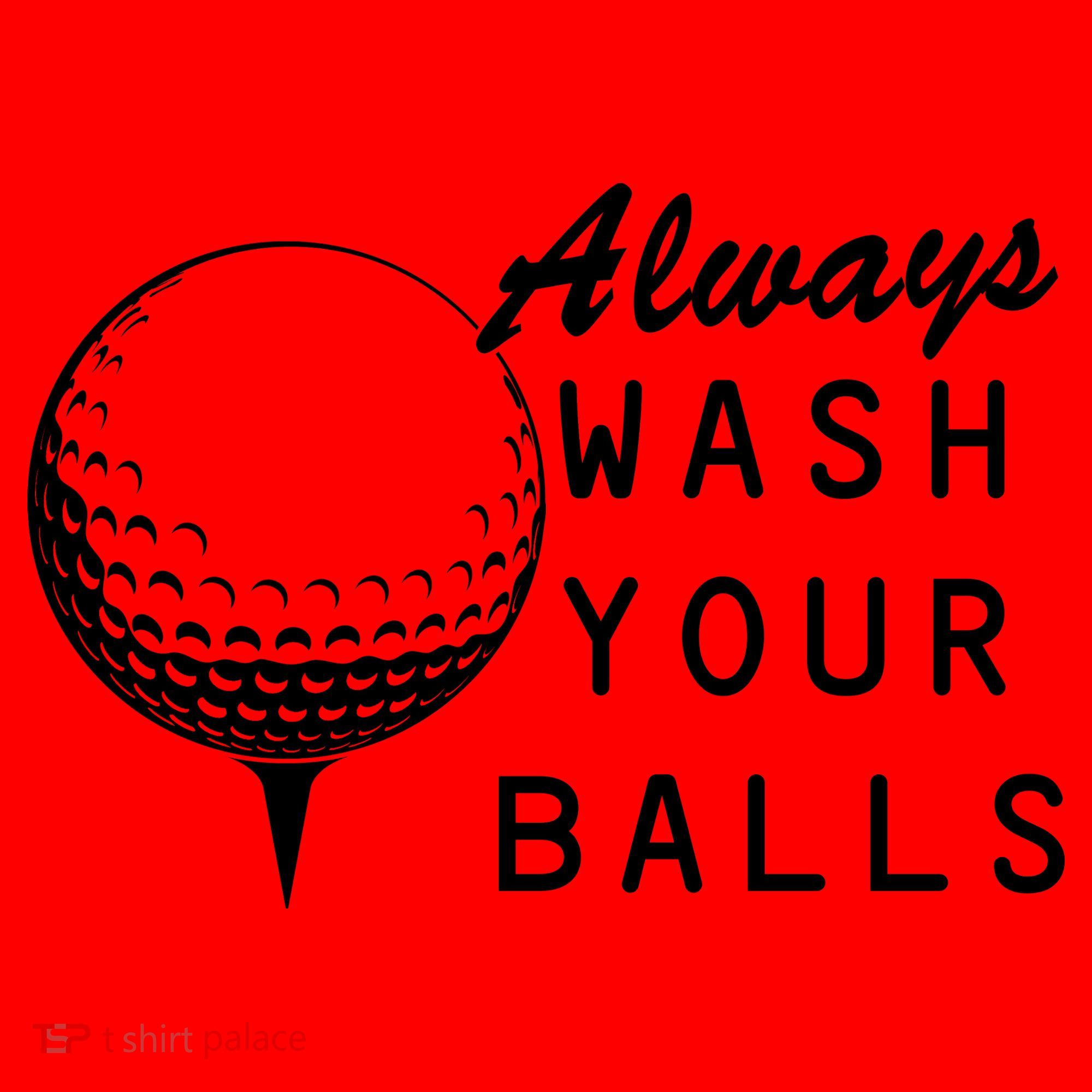 Always Wash Your Balls Funny Golfing Santa Hat
