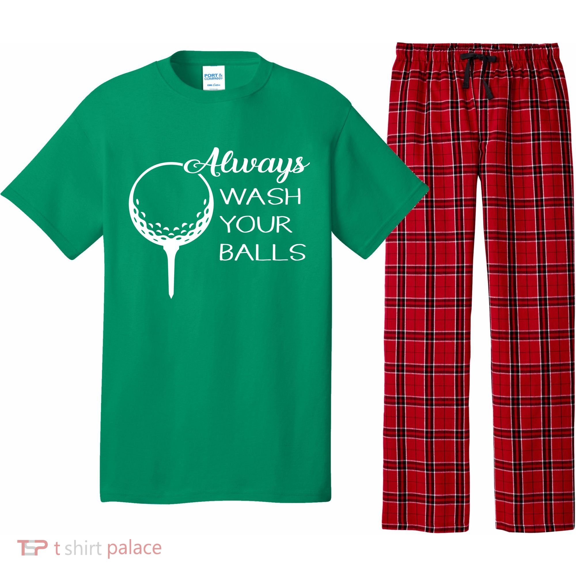 Always Wash YUour Ball Funny Golfing Pajama Set
