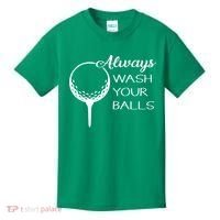 Always Wash YUour Ball Funny Golfing Kids T-Shirt thumb 0
