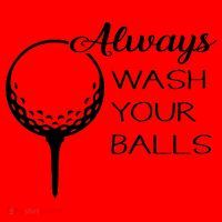 Always Wash YUour Ball Funny Golfing Santa Hat thumb 1