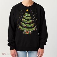 Alligator Lover Xmas Gift Alligator Christmas Tree Gift Women's Sweatshirt thumb 0
