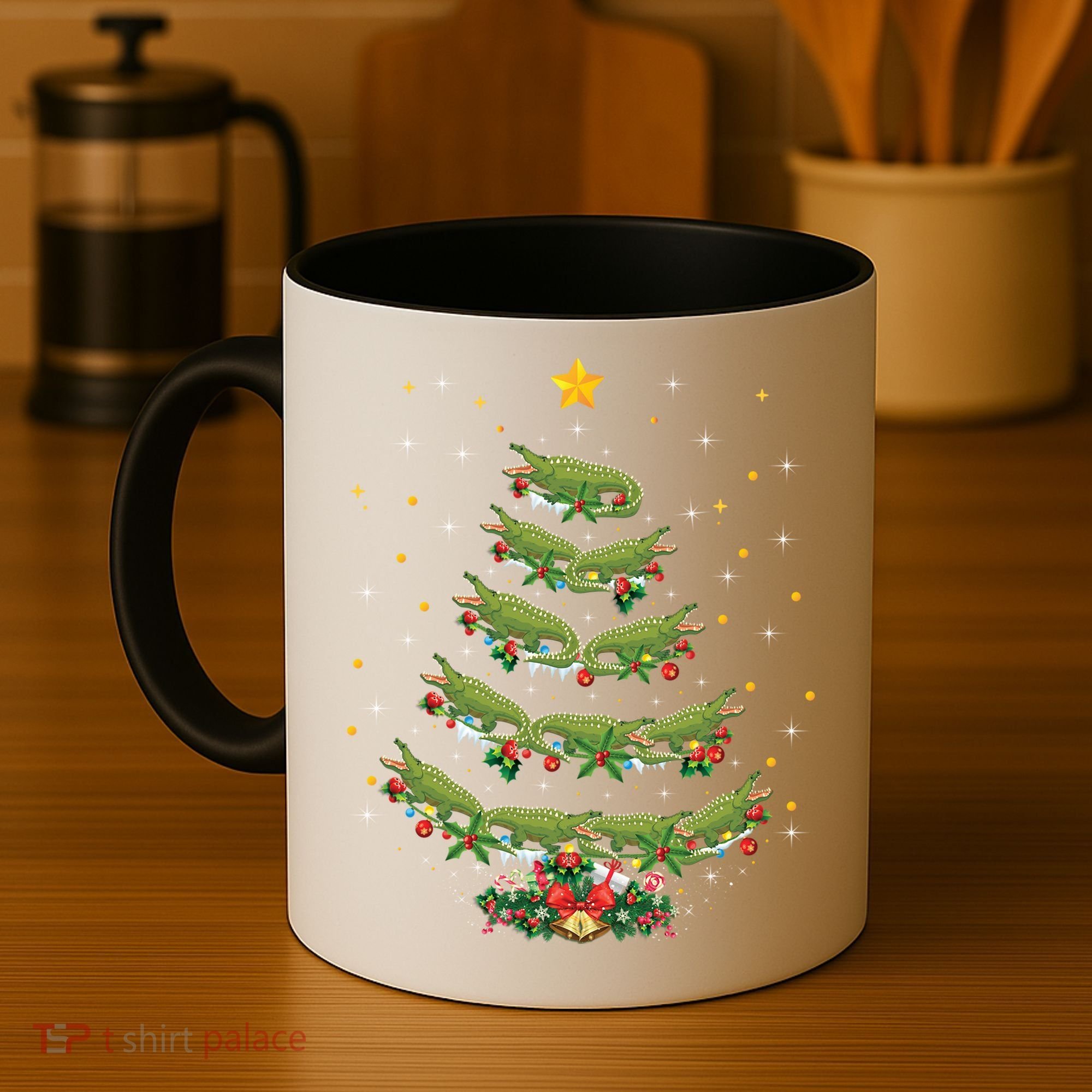 Alligator Lover Xmas Gift Alligator Christmas Tree Gift Coffee Mug
