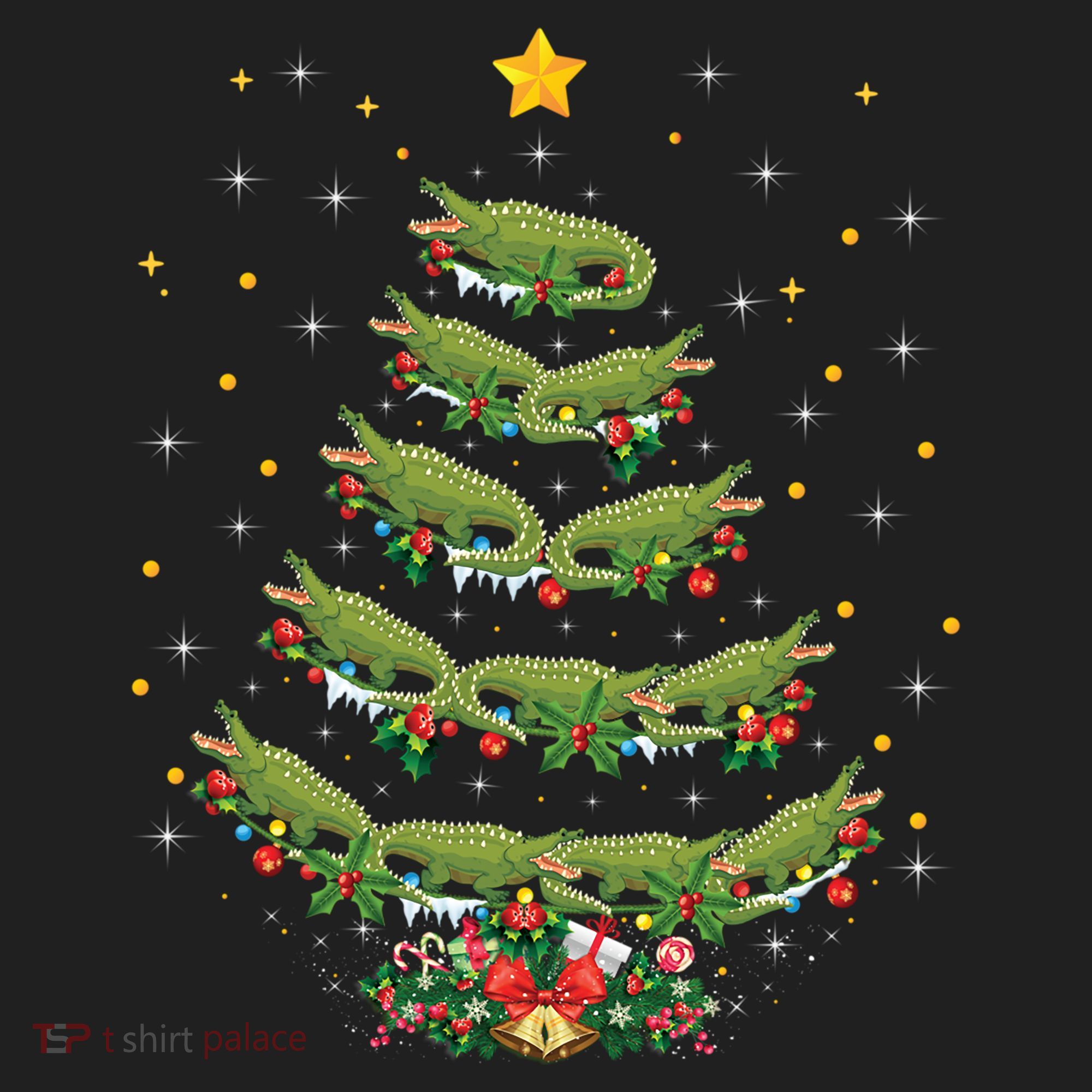Alligator Lover Xmas Gift Alligator Christmas Tree Gift Beanie